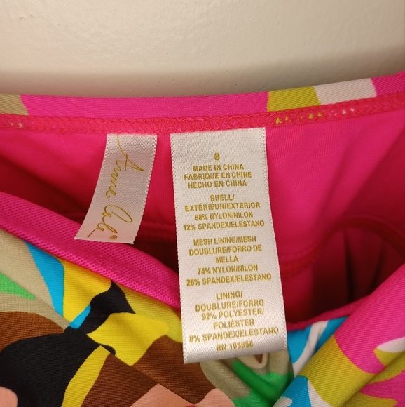 Anne Cole Floral One Piece Swimsuit - Pink and Multicolor - Picture 5 of 6